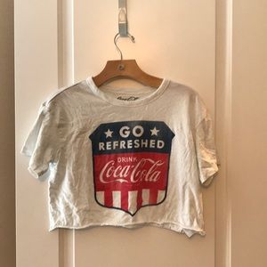 American Eagle Coca-Cola cropped tee